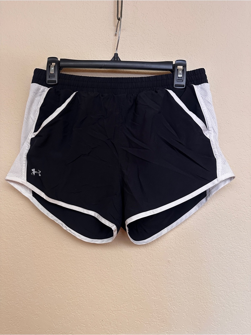 Under Armour Black Athletic Shorts with White Accents